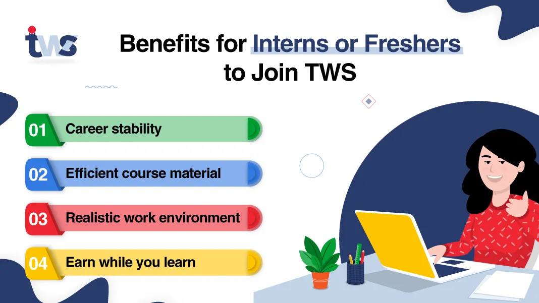 Benefits for Interns or Freshers to Join Us